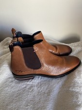 Neu Stiefeletten Tommy Hilfiger Chelsea Herren Gr. 43 Braun Leder NP 159,90€