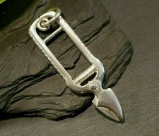 Großer 835 Silber Anhänger Heckenschere Geflügelschere Metzger Gärtner Werkzeug