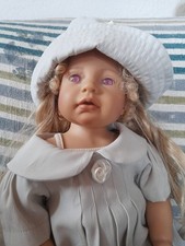 Ruh Treffeisen Künstlerpuppe 58cm groß blond mit Hut