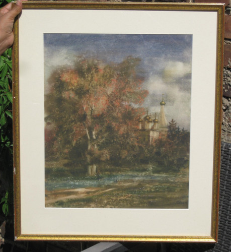 Aquarell pastell gemälde - /,