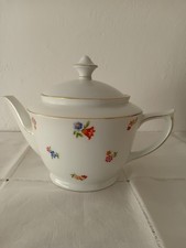 Alte Porzellan Teekanne Art Deco Streublumen Um 1930 Top Zustand Shabby Vintage