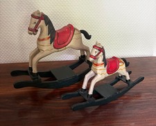 2 x Holzpferd - Schaukelpferd - Pferd -  groß & klein - Deko