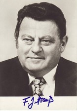 FRANZ JOSEF STRAUSS    ALTES AUTOGRAMM