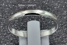 massiv Sterling Silber 925 Ring halbrund 3mm breit poliert, vergoldet, satiniert