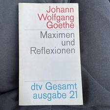 münze johann wolfgang von goethe Maximen und Reflexionen DTV Gesamtausgabe 