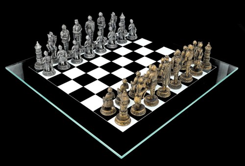 Schachspiel ritter gold - schachspiel,