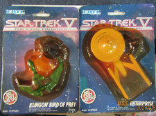 STAR TREK ENTERPRISE & KLINGON BIRD OF PRAY DIECAST FINAL FRONTIER 1989 ERTL