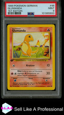 GLUMANDA POKEMON 46/102 1999 BASE SET 1. EDITION MINT DEUTSCH PSA 9