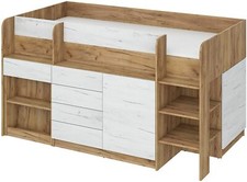 Hochbett Etagenbett Entresole SMILE Bett 90x200 Möbelset für Kinderzimmer