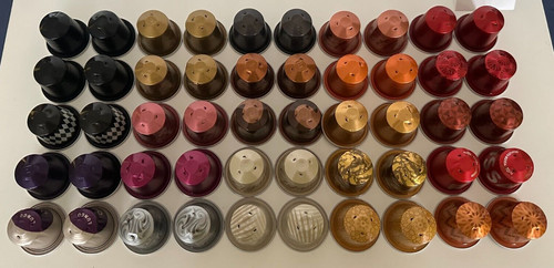 Alu kaffeekapseln sortiert - 50, alu-kaffeekapseln