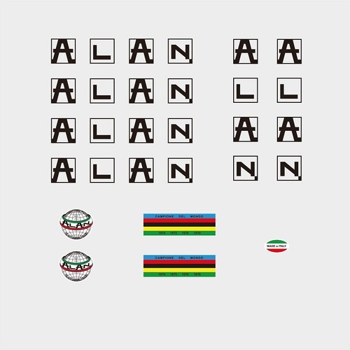 Alan bicycle rahmen - alan, decals