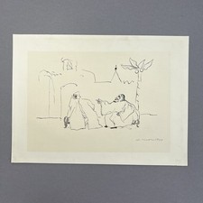 Arno Mohr Nathan der Weise und Recha Radierung 1974