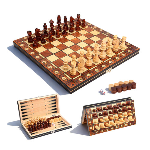 Schachspiel holz reise - schachspiel,