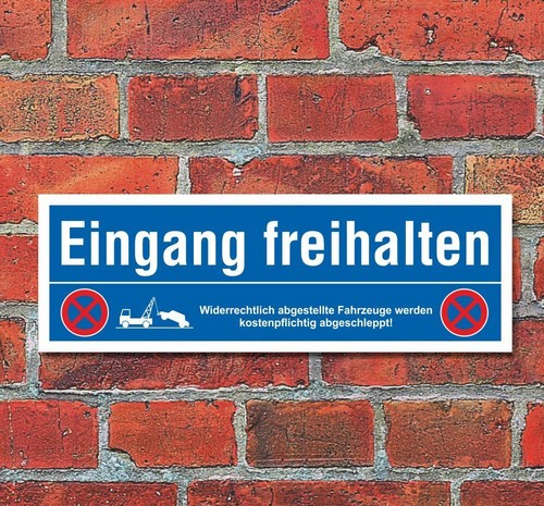 Schild eingang freihalten - schild,