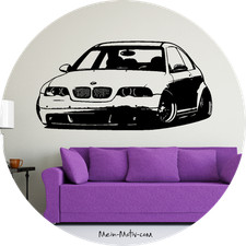 Wandtattoo bmw e46 - wandtattoo, m3