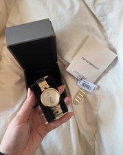 armani uhr gold damen neu