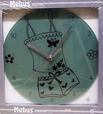 Mebus Quarz Glas Wanduhr -