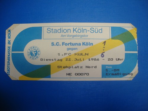 1986 ticket fortuna köln - ticket,