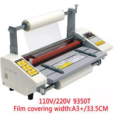 Laminiergerät Rollenlaminator 9350T A3 Papier Heiß-Kalt-Walzen-Laminiermaschine