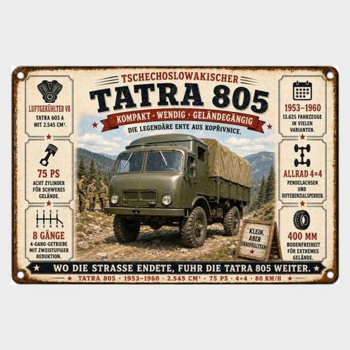 Blechschild tatra 805 - tatra,