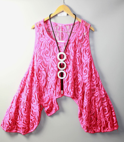 Moonshine spitze tunika bluse - moonshine,