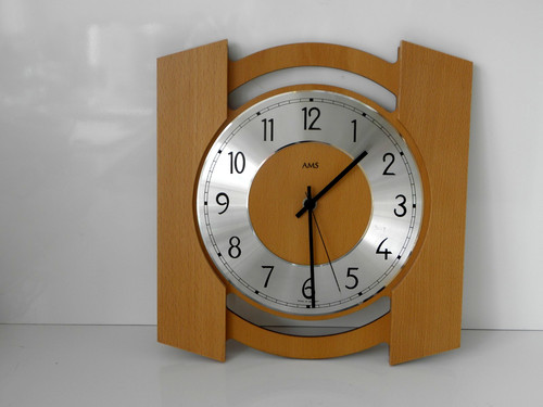 Moderne wanduhr holz buche - moderne,