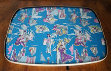 großes Vintage Tablett Resopal 50 x 36 cm Motiv buntes Paris der 1950 / 1960 Top