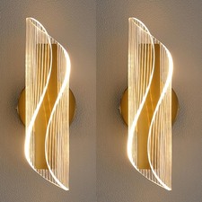 2X LED Wandlampe Moderne Gold