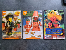 3 Tontopf Figuren Herbst lustig Vorlagebögen basteln Tontöpfen Tiere Weihnachten