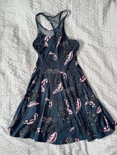 Superdry Sommer Kleid - Top Zustand - Dunkelblau mit Blumen Gr S / 38