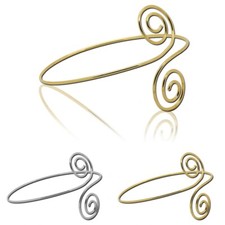 Oberarmreif Armreif Armspange Silbern Golden Bangle Spiralen Accessoires Vintage