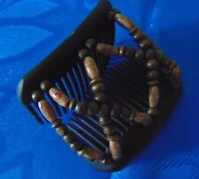 Haarklammer mit Holzkugeln und -Röhren, neuwertig