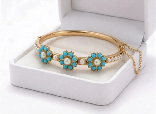 Antike türkis mabe perle 14k - antike,