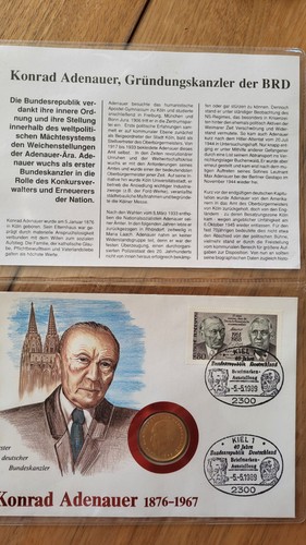 Münze konrad adenauer - dm, münze,
