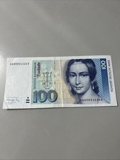 100 DM Schein Clara Schumann Frankfurt am Main 1. August 1991