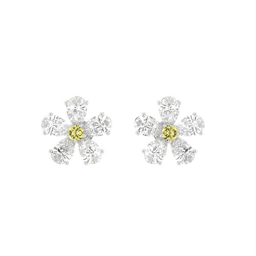 14k weißgold birne lab grown - birne,