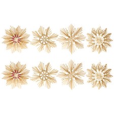 8x Strohsterne im Mix-Set -