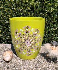 Unikat! Mandala Übertopf  Blumentopf handbemalt!!