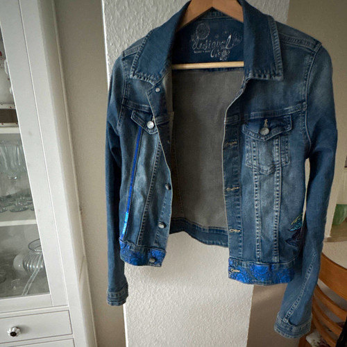 Desigual damen jeansjacke blau - jeansjacke,