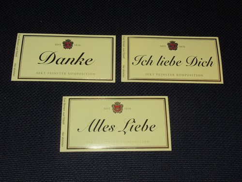 Sektflaschenetiketten