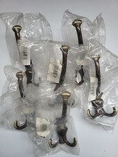 Kleiderhaken, Mantelhaken, Huthaken, Garderobenhaken, glänzend bräunlich,6 Stück