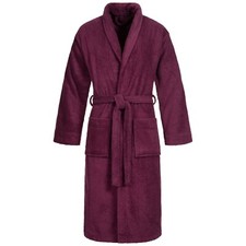 Bademantel mit Schalkragen Saunamantel Morgenmantel 100% Baumwolle Damen Herren