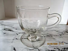 ANTIKES KLEINES GLAS mit GRIFF, 7 CM 3 MM HOCH, 6 CM QUER SCHALE, LUFTBLASEN