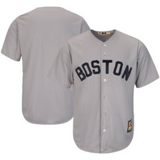 MLB Baseball Trikot Boston Red Sox Cooperstown Coolbase Majestic Jersey grau