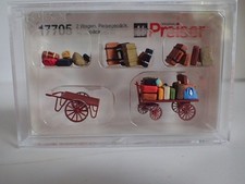 Preiser DB Transportwagen mit Koffern Gepäck Bahnsteig Karre 17705 H0 1:87 OVP