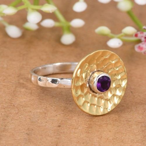 Böhmischer amethyst ring - ring, rund