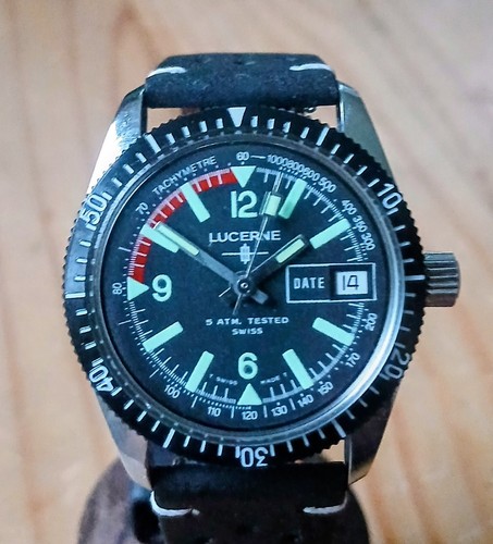 Lucerne swiss vintage diver - vintage, 36