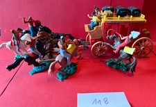 Timpo Toys Figuren Indianer/Cowboy Konvolut & Zubehör (Kutsche, Gepäckteile)
