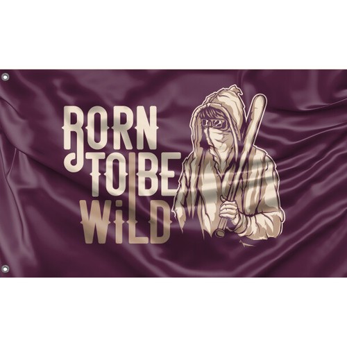 Born wild flagge - wild, flagge/fahne