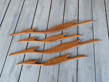 4 Teak Kraniche 60er Jahre